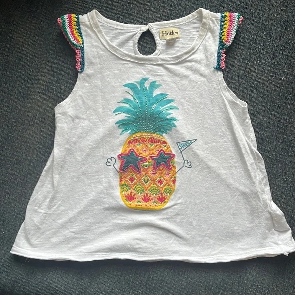 HATLEY pineapple crochet tank top